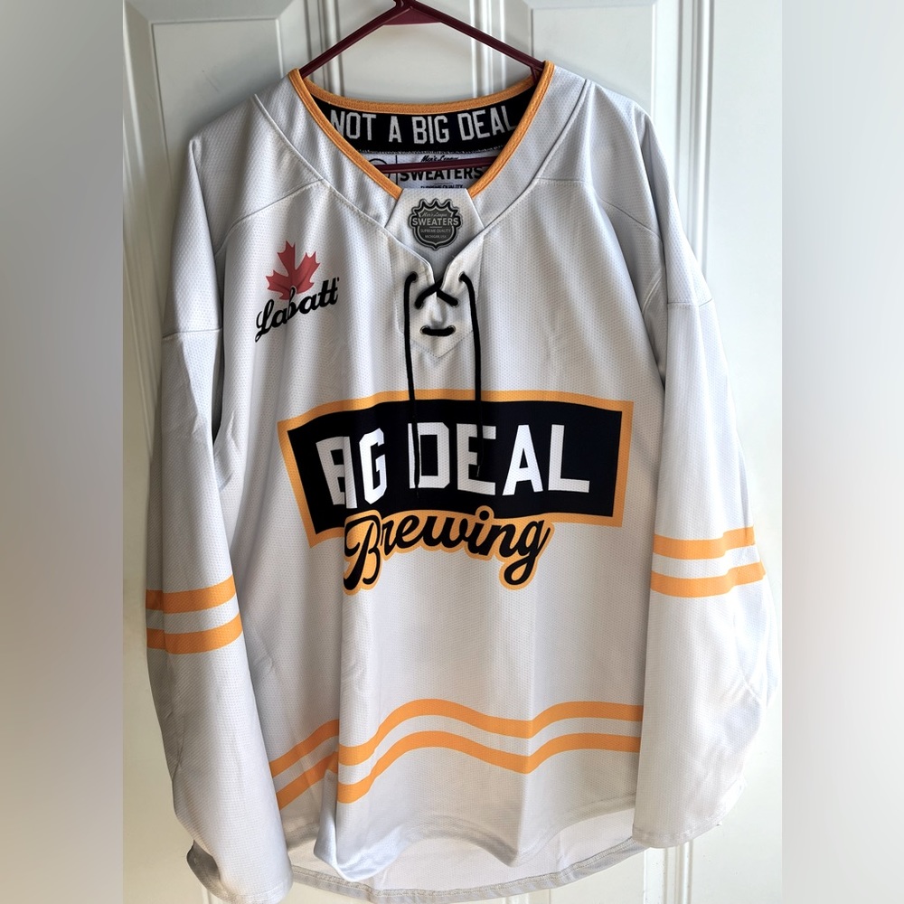 Bar Stool Sports Labatt Big Deal Brewing Promo Hockey Jersey